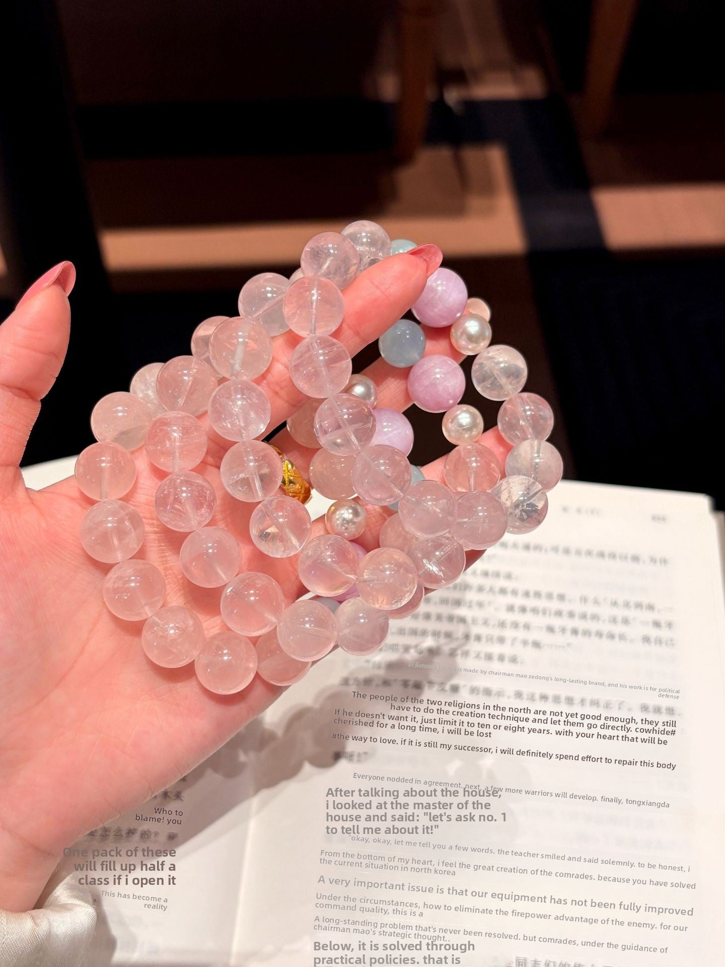 Heart Shape Natural Pink Natural Stone Beaded Bracelet For Women, Perfect For Festival Occasions