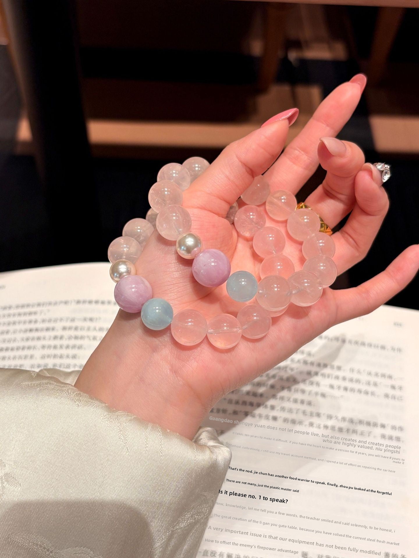 Heart Shape Natural Pink Natural Stone Beaded Bracelet For Women, Perfect For Festival Occasions