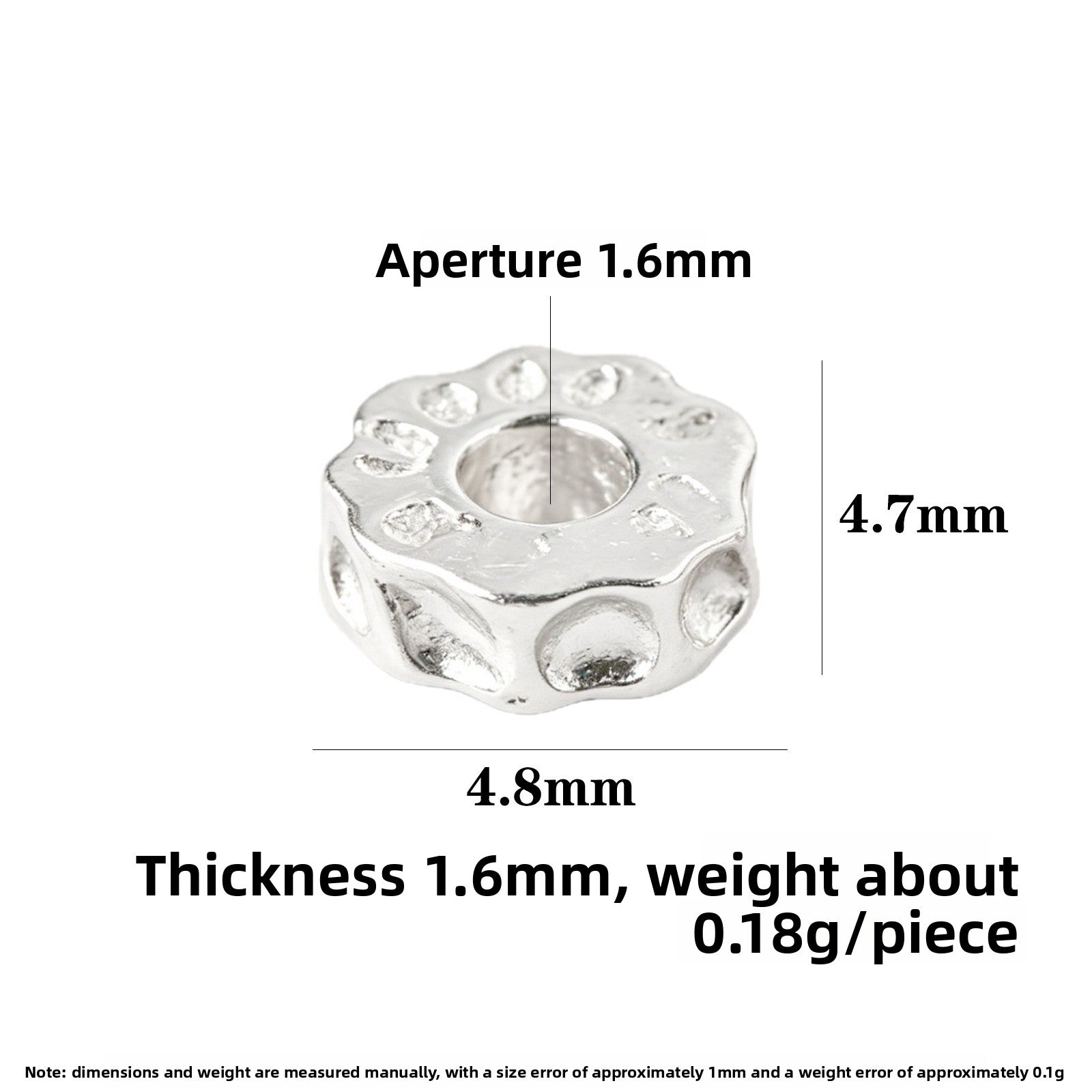 Handmade S999 Silver Spacer Bars With Hammered Craftsmanship In Silver Jewelry Accessories