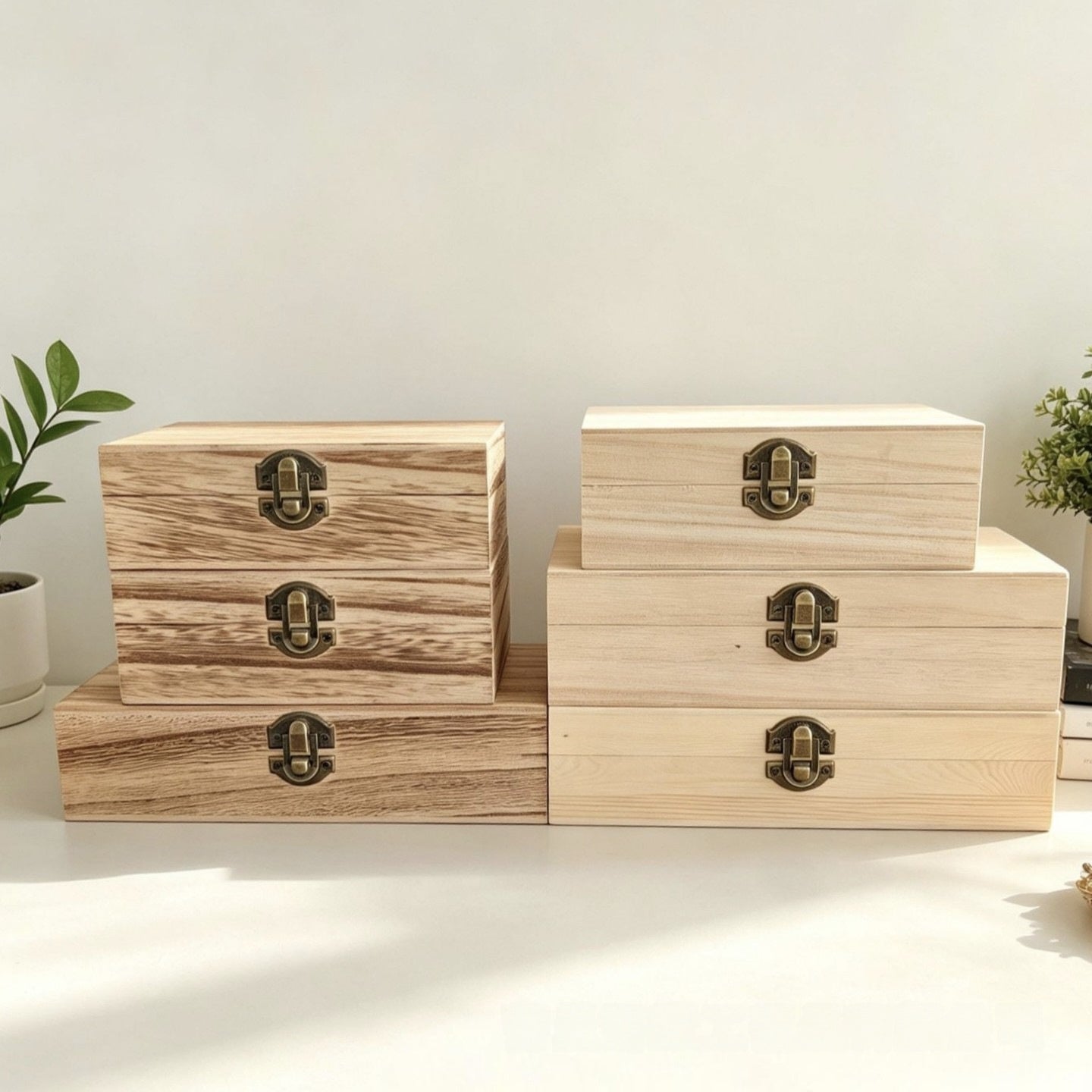 Modern Style Solid Wood Storage Box In Solid Color For Organized Living