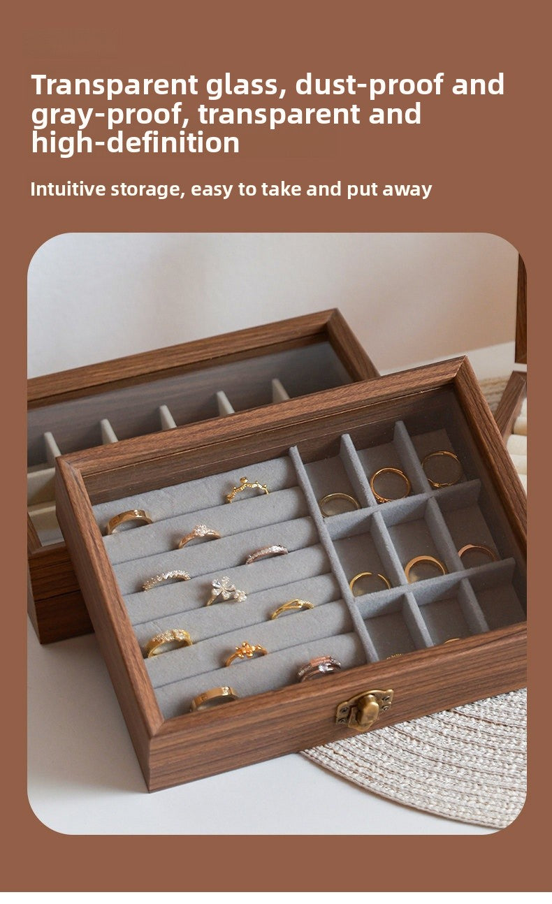 New Style Transparent Wood Storage Box For Organized And Stylish Storage