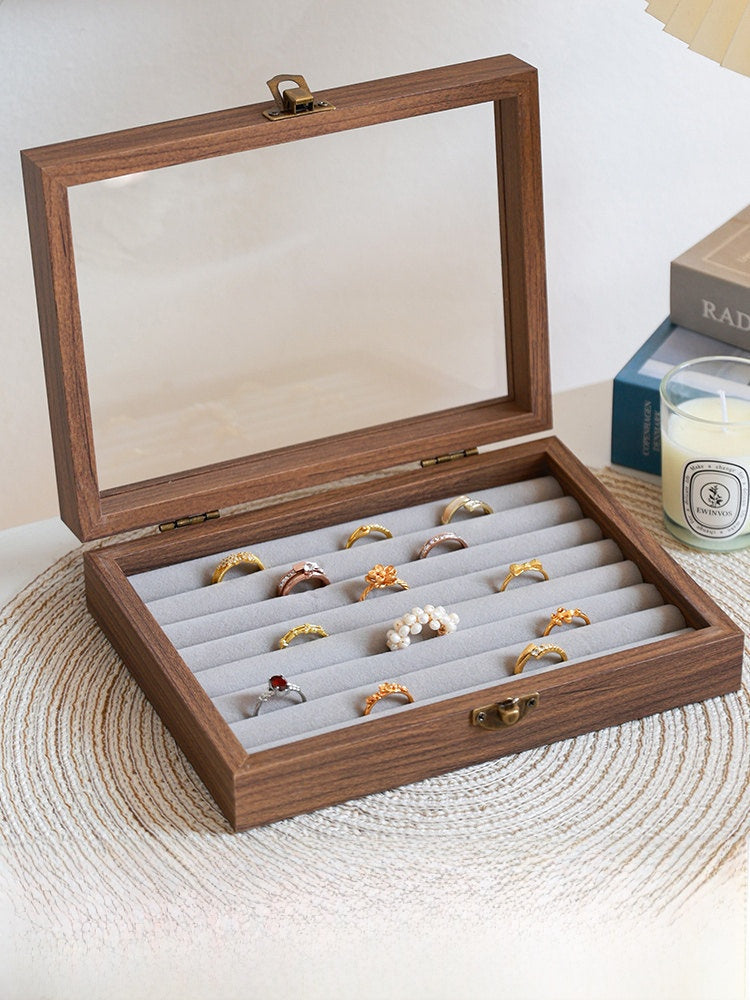 New Style Transparent Wood Storage Box For Organized And Stylish Storage