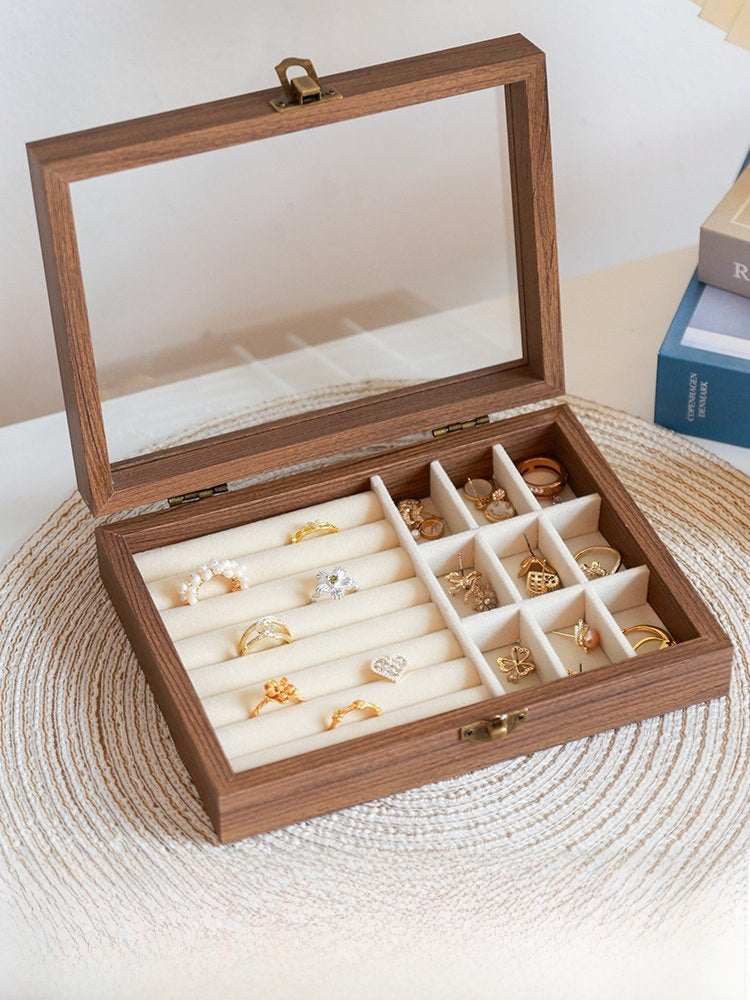 New Style Transparent Wood Storage Box For Organized And Stylish Storage
