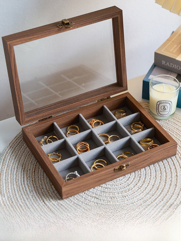 New Style Transparent Wood Storage Box For Organized And Stylish Storage