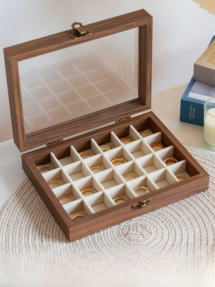 New Style Transparent Wood Storage Box For Organized And Stylish Storage