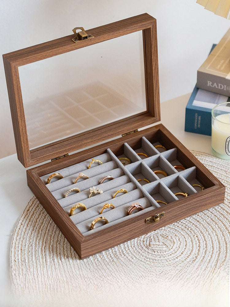 New Style Transparent Wood Storage Box For Organized And Stylish Storage