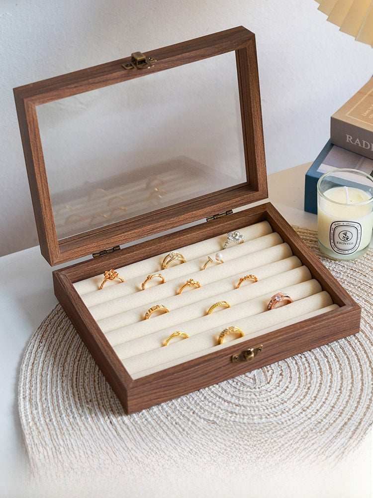 New Style Transparent Wood Storage Box For Organized And Stylish Storage