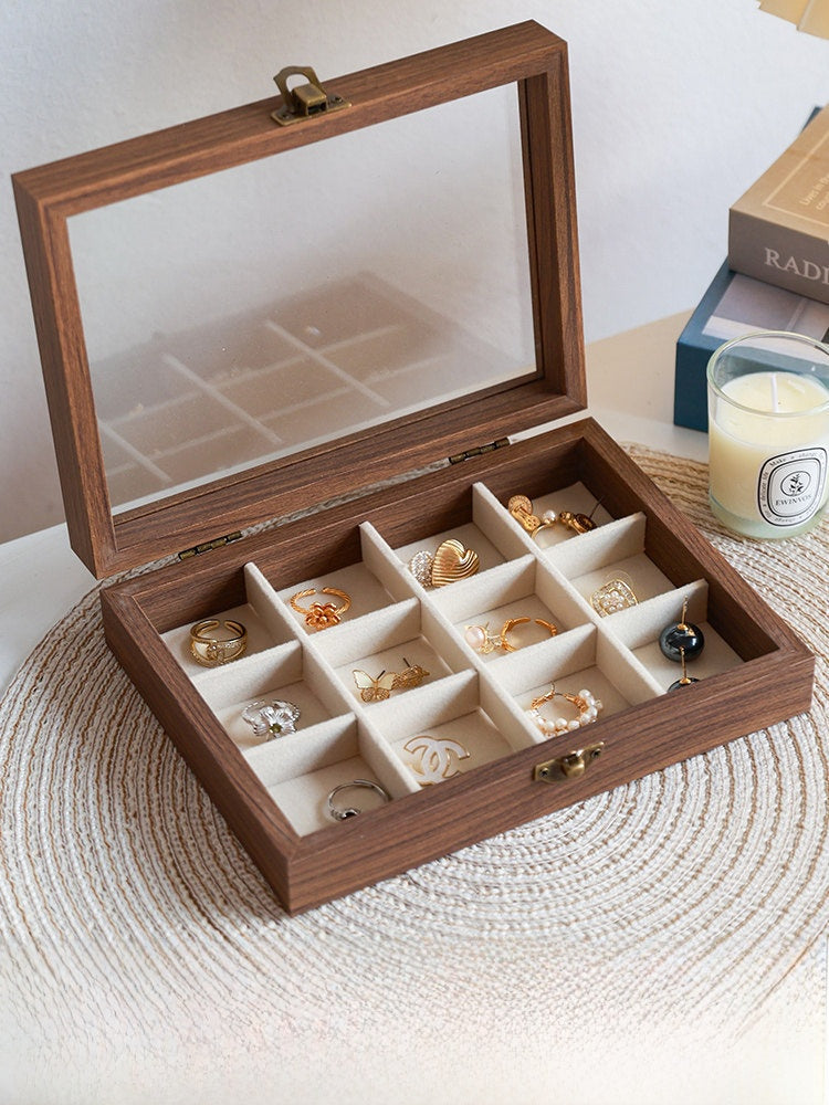 New Style Transparent Wood Storage Box For Organized And Stylish Storage