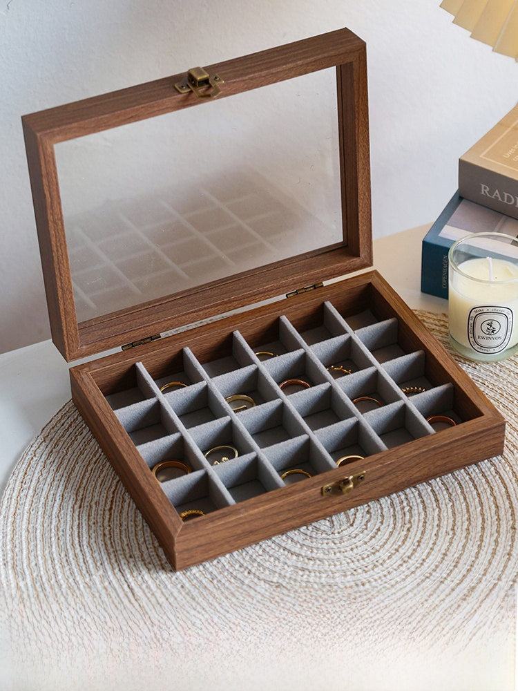 New Style Transparent Wood Storage Box For Organized And Stylish Storage