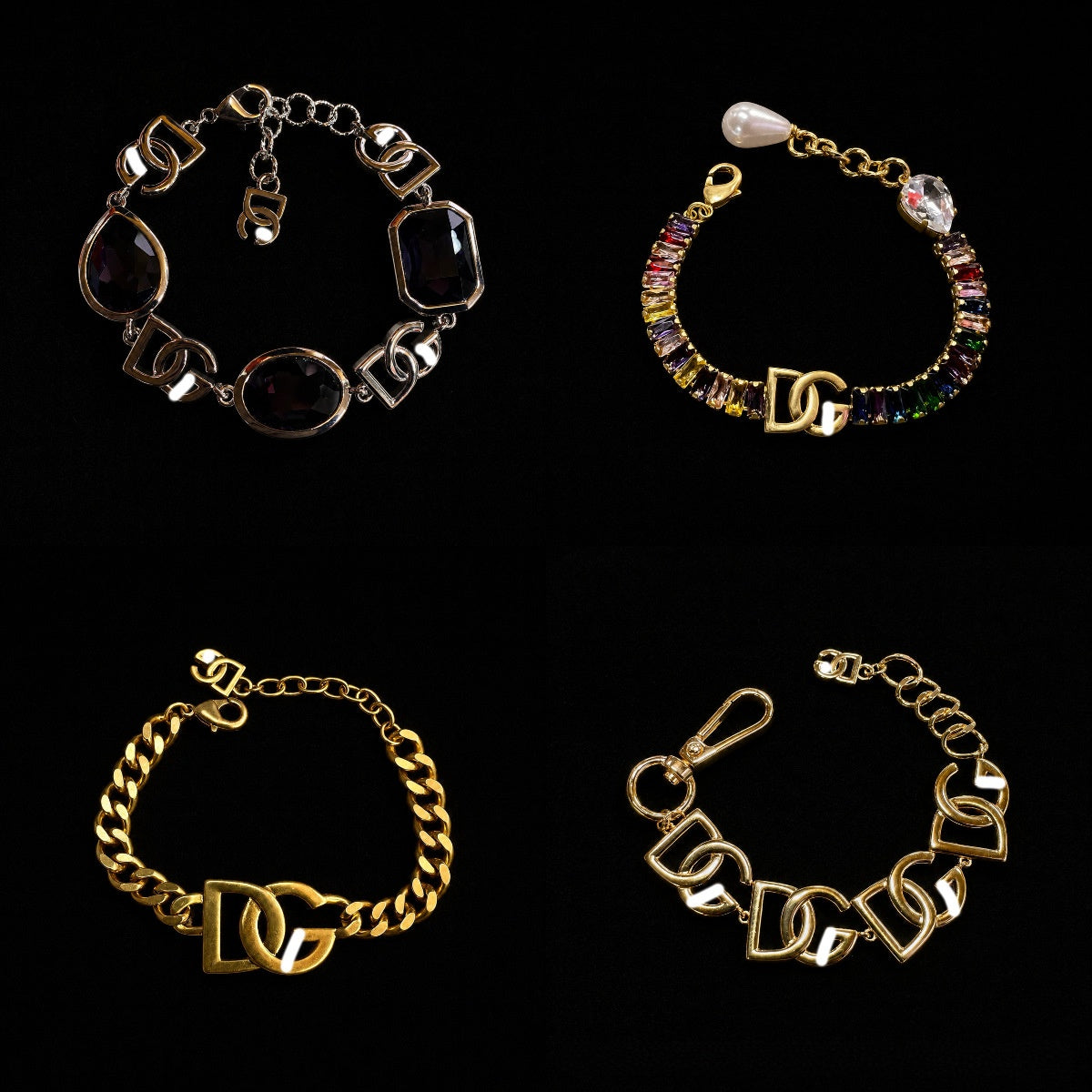 Heart Shape Brass Bracelet For Women With Zircon Inlay, Electroplated And Golden Plated Finish