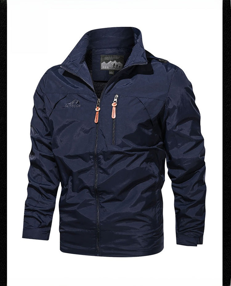 Men's Solid Color Hooded Jacket In Dyed Black, Made With Durable Polyester Fabric