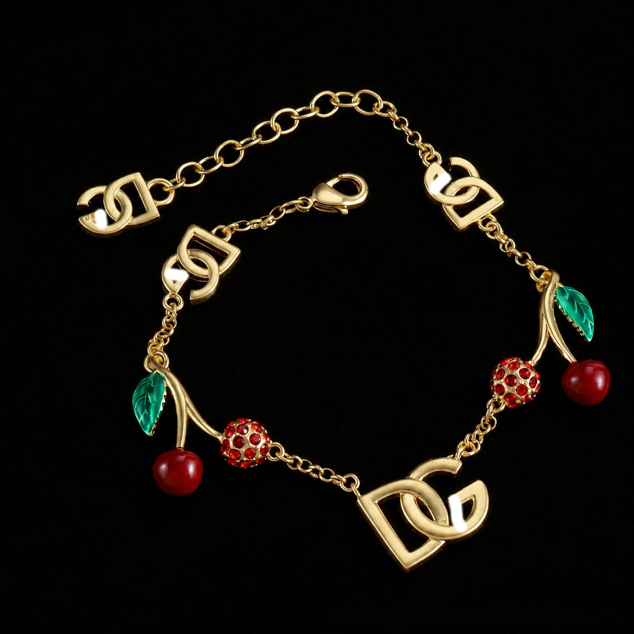 Heart Shape Brass Bracelet For Women With Zircon Inlay, Electroplated And Golden Plated Finish
