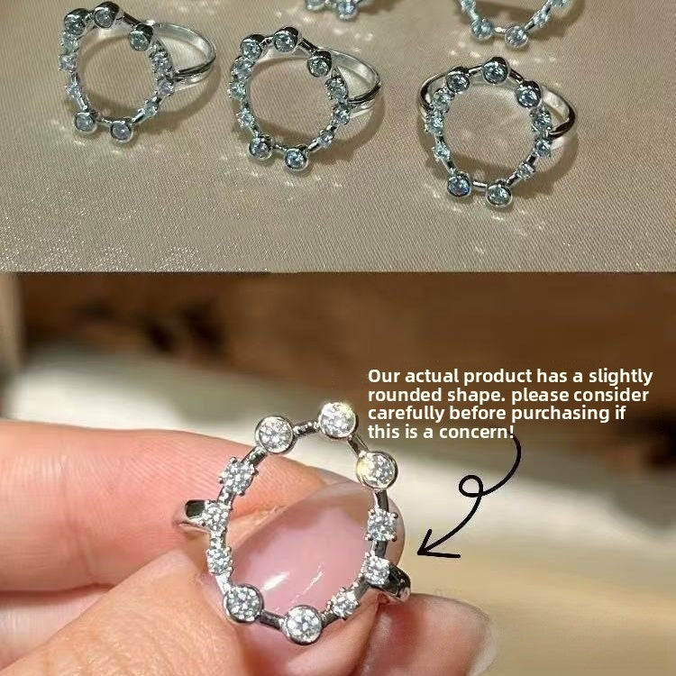 Lace For Women Alloy Rings Featuring Rhinestones With Electroplated Finish