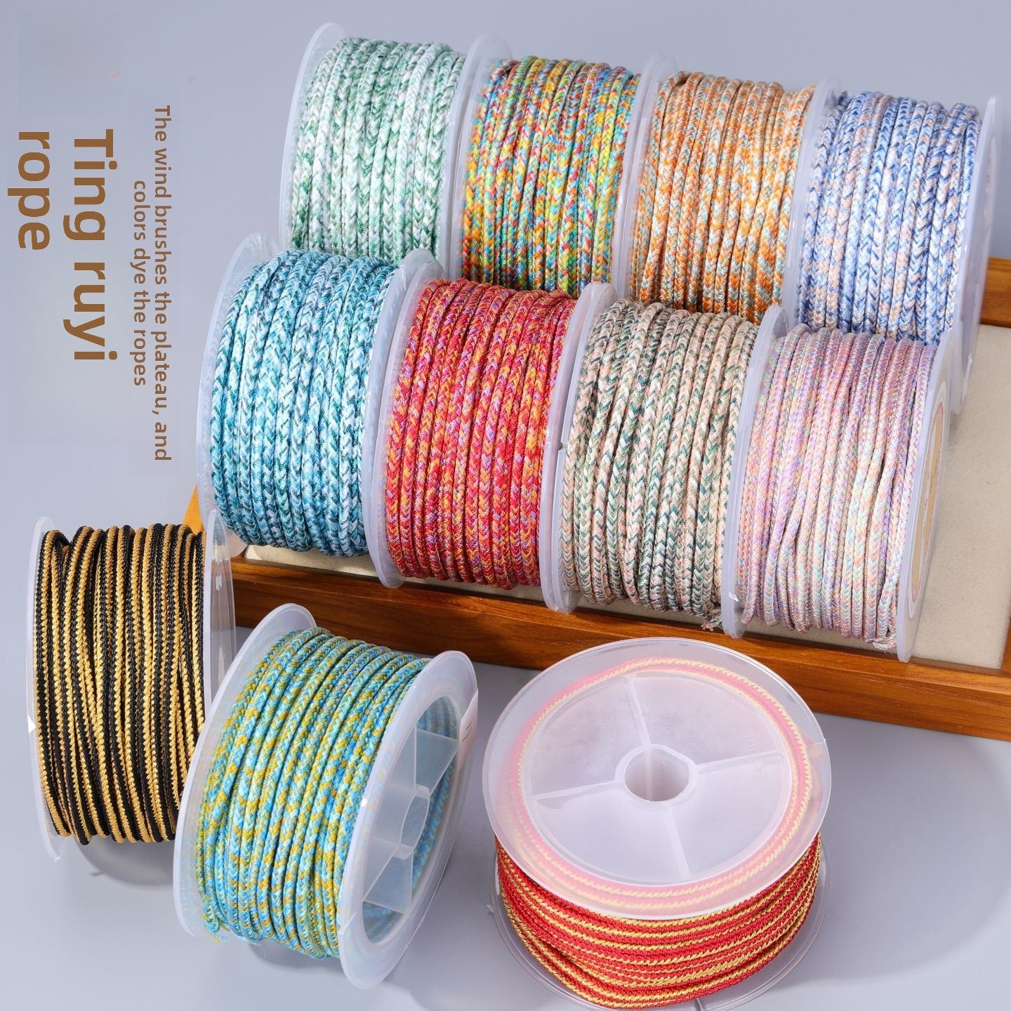 Handmade Nylon Braid Rope In Colour With 3mm Diameter, 3.0mm Thickness For Craft And Jewelry Accessories