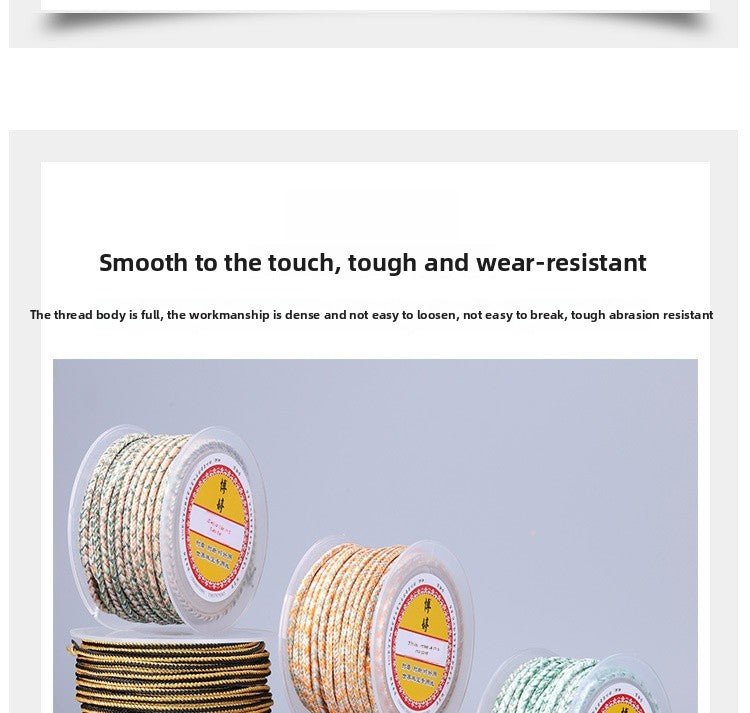 Handmade Nylon Braid Rope In Colour With 3mm Diameter, 3.0mm Thickness For Craft And Jewelry Accessories