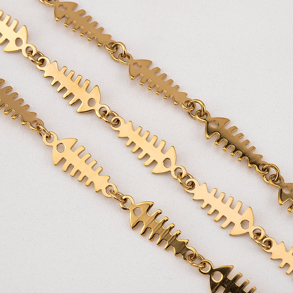 Electroplated Bow Tie Chain In 304 Stainless Steel, 1 Meter Jewelry Accessory
