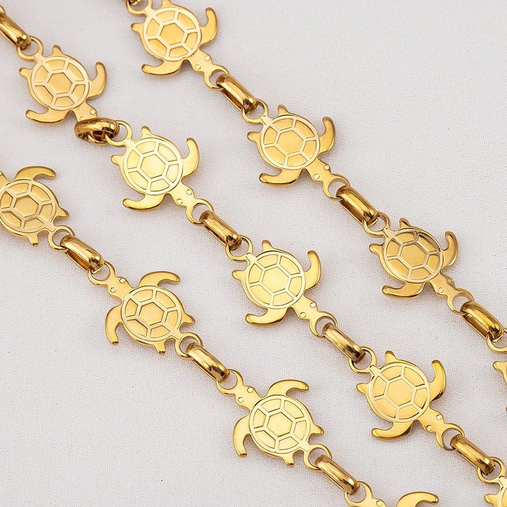 Electroplated Bow Tie Chain In 304 Stainless Steel, 1 Meter Jewelry Accessory
