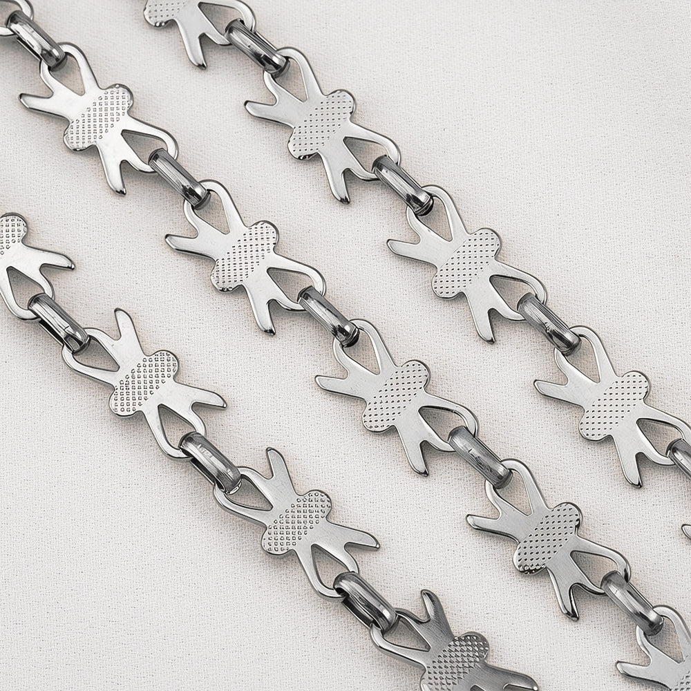 Electroplated Bow Tie Chain In 304 Stainless Steel, 1 Meter Jewelry Accessory