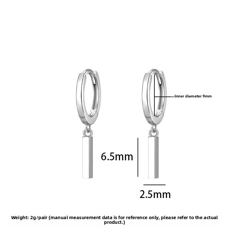 Geometric Earrings For Women Featuring Copper Ear Pins With Platinum Plating