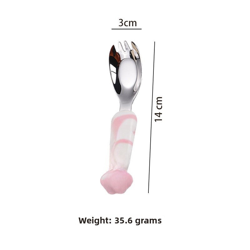Cute Cartoon Birthday Spoon With 316 Stainless Steel Inner Liner, Perfect For Kitchen And Dining
