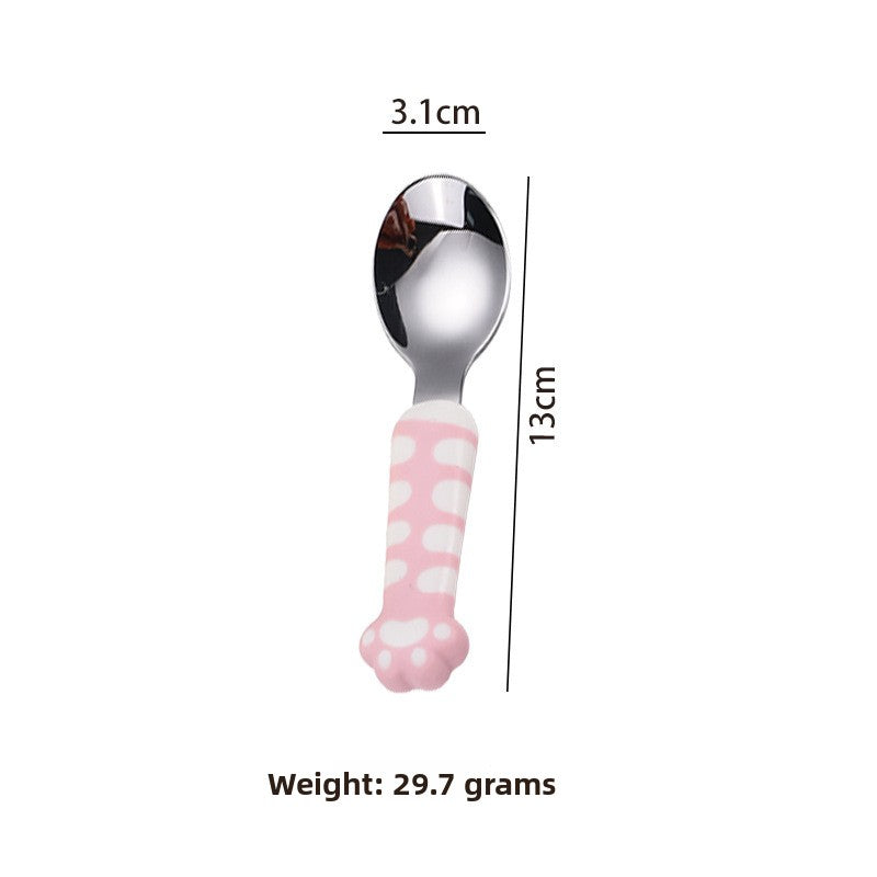 Cute Cartoon Birthday Spoon With 316 Stainless Steel Inner Liner, Perfect For Kitchen And Dining