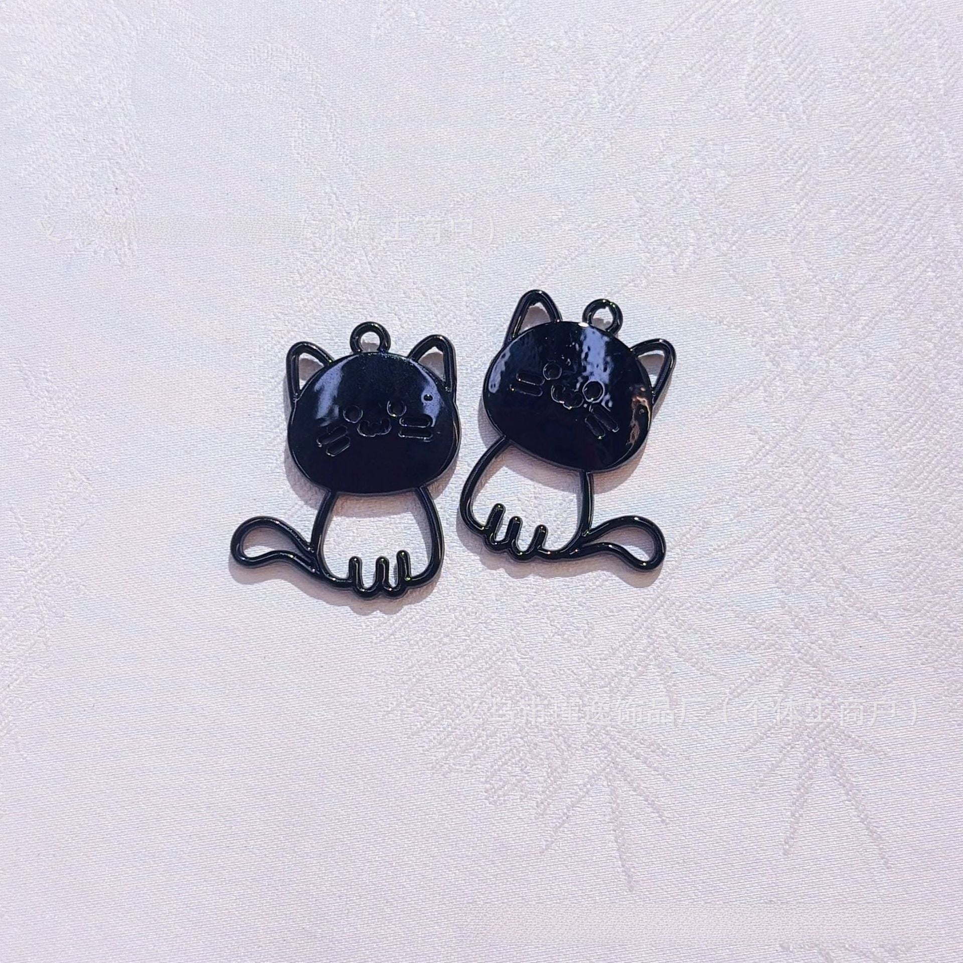 Cat Alloy Pendant With Stoving Varnish Featuring Multicolor Cartoon Style Jewelry Accessories