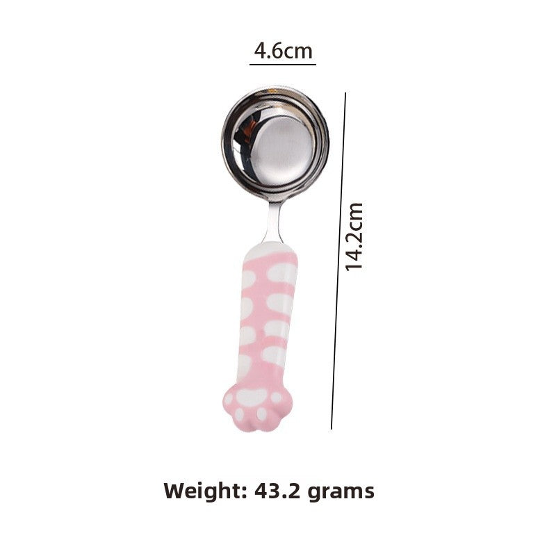 Cute Cartoon Birthday Spoon With 316 Stainless Steel Inner Liner, Perfect For Kitchen And Dining
