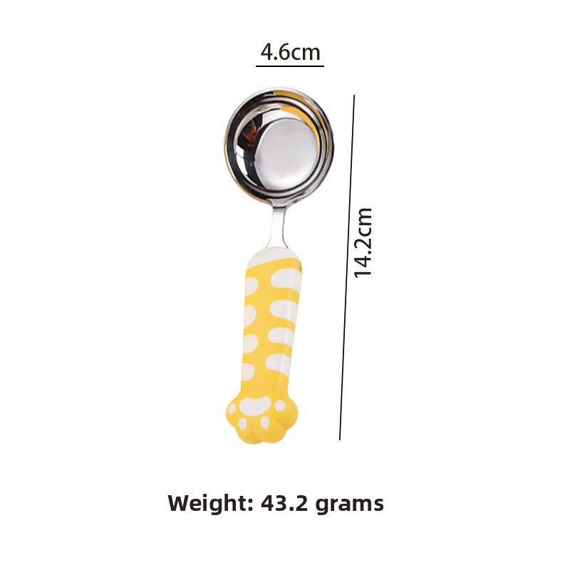 Cute Cartoon Birthday Spoon With 316 Stainless Steel Inner Liner, Perfect For Kitchen And Dining