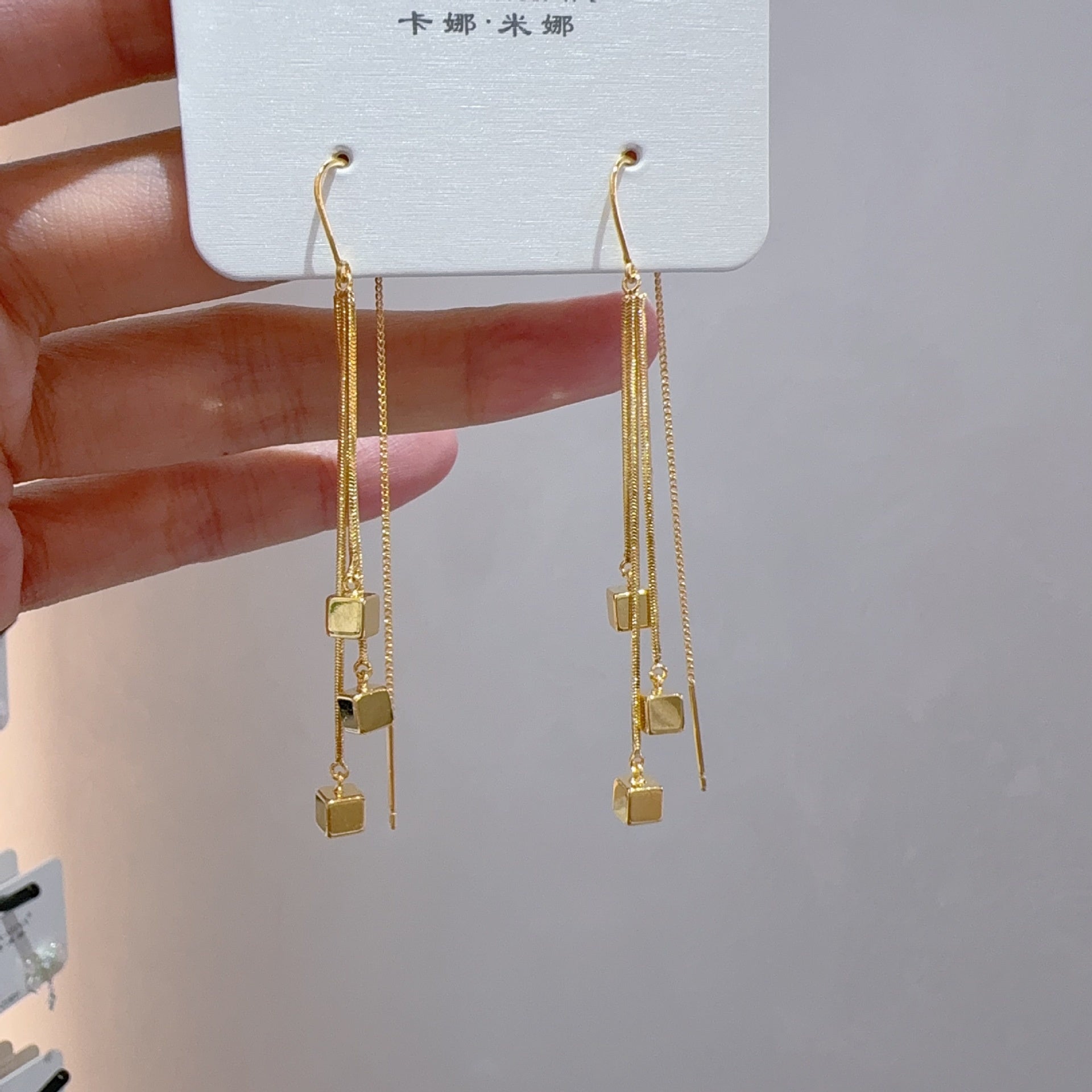 Gold Tassel Earrings For Women In New Style, Crafted From Copper