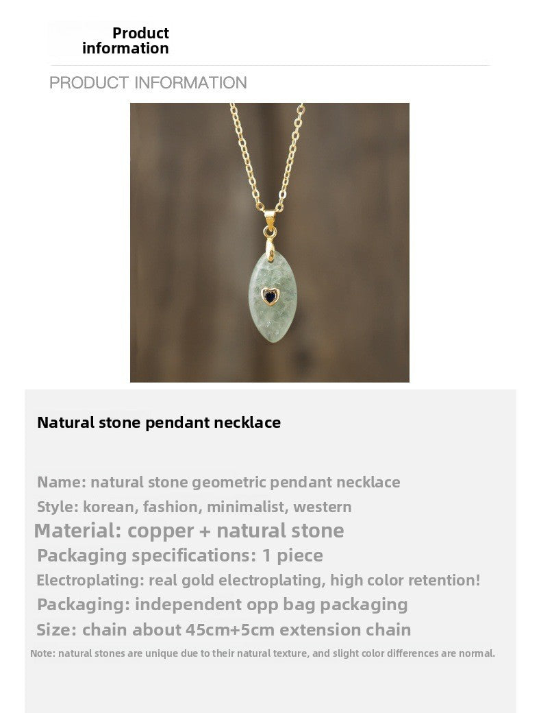 Original Design Heart Shape Pendant Necklace With Crystal And Zircon, Real Gold Plated For Daily Wear