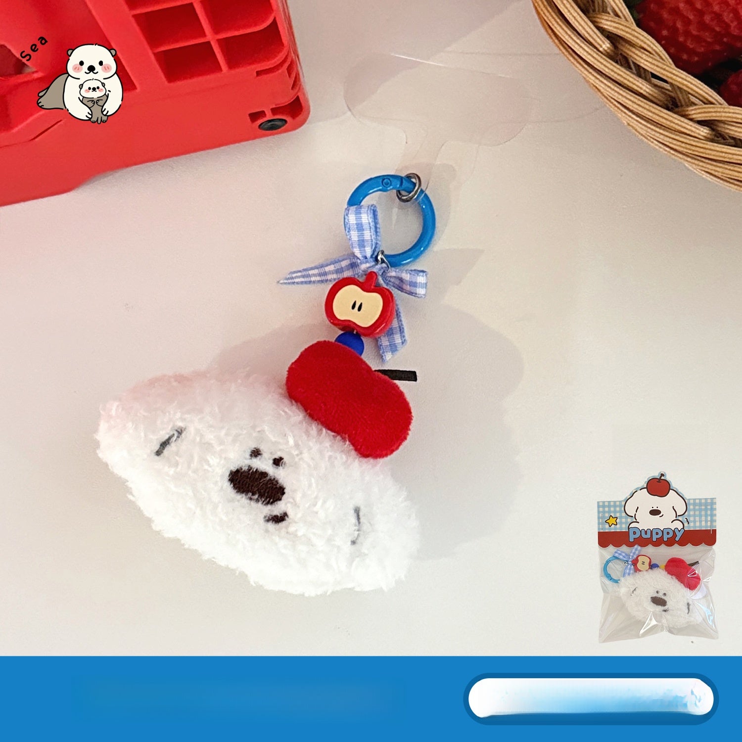 Handmade Plush Animal Key Chain In Coffer Color Featuring Cute Style