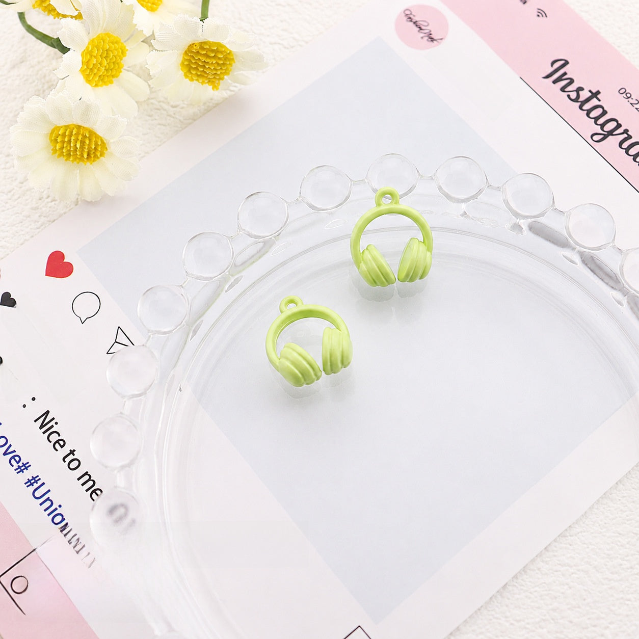 Alloy Pendant With Hole Size 1~1.9mm Featuring Stoving Varnish In Light Green Cartoon Style Jewelry Accessories