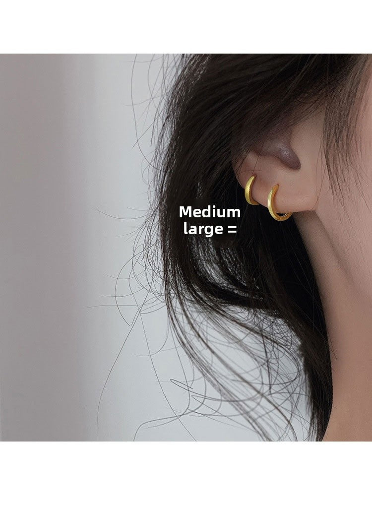 Geometric New Style Earrings For Women In 925 Sterling Silver With Electroplated Gold Plating