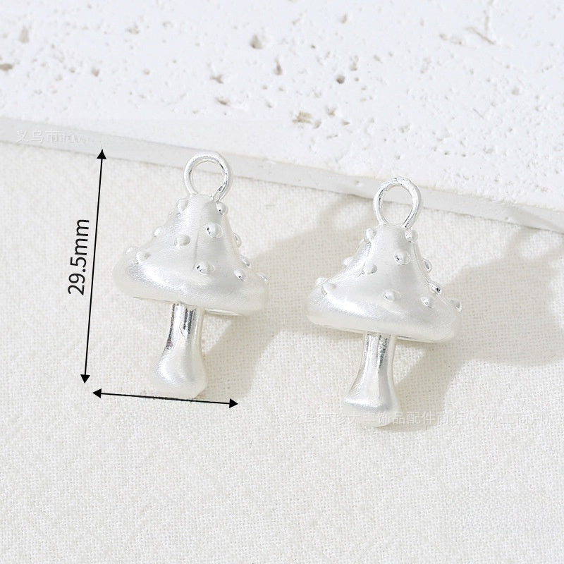 Mushroom Alloy Pendant With Enamel Craftsmanship, Electroplated Finish In Ombre Color Jewelry Accessories