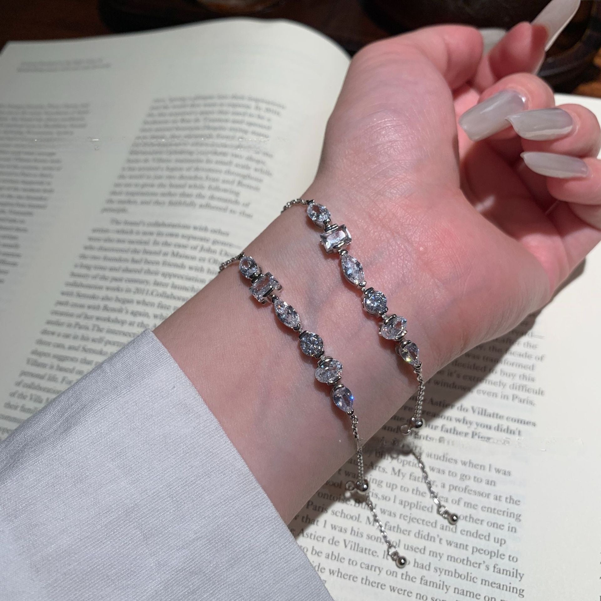Horse Eye Bracelet For Women In Simple Style With Copper Chain And Zircon Inlay