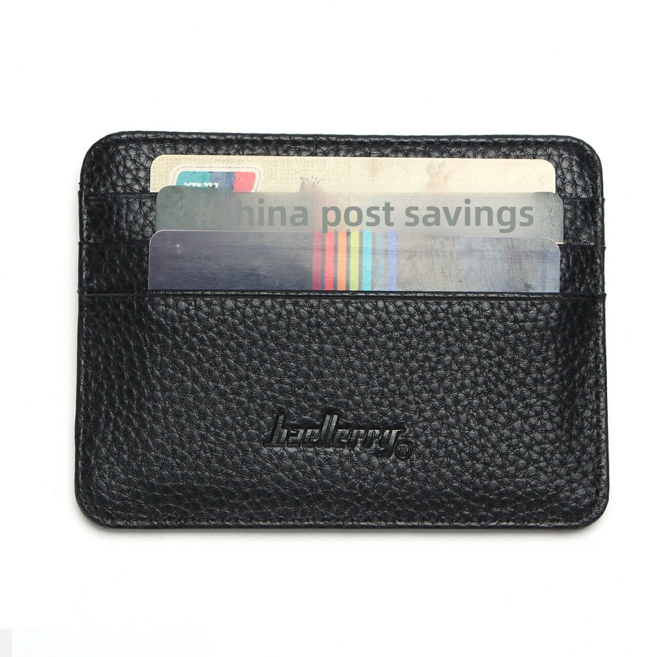 Men's Solid Color Corduroy Card Holder With Sewing Thread Detail, Wear-Resistant Design