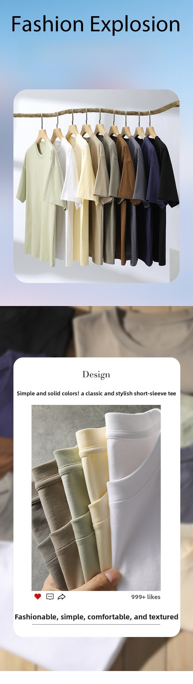 Basic Solid Color Short Sleeve T-shirt For Men In Cotton Fabric Featuring Pullover Design
