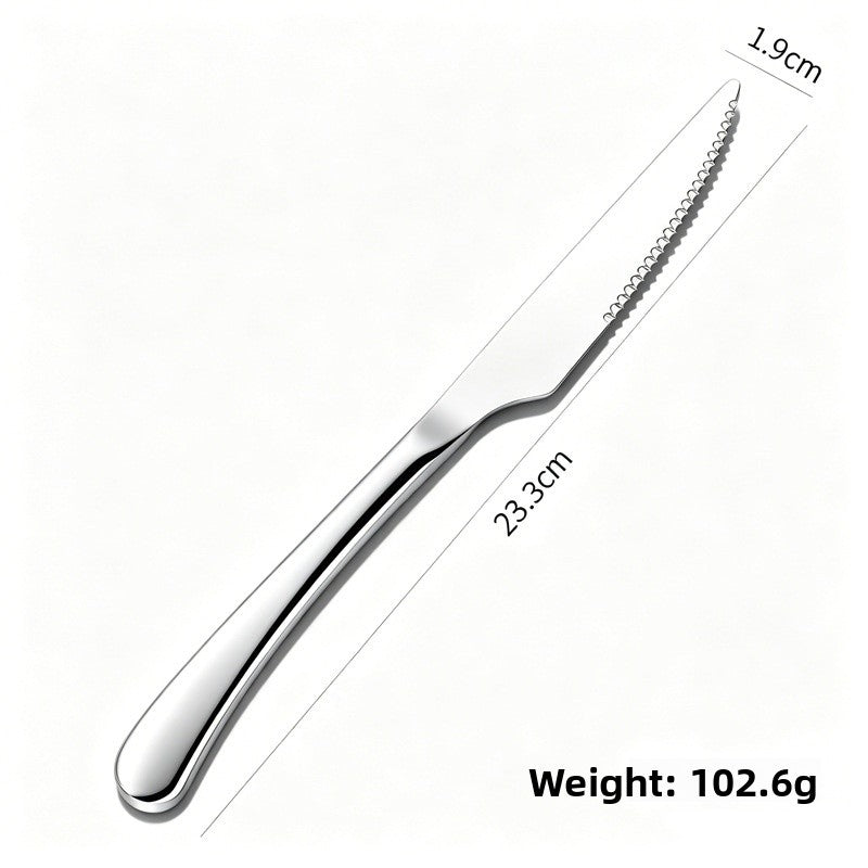 Elegant Solid Color Tableware Set With 304 Stainless Steel Inner Liner For Western Dining