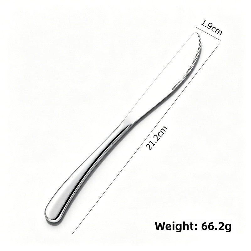 Elegant Solid Color Tableware Set With 304 Stainless Steel Inner Liner For Western Dining
