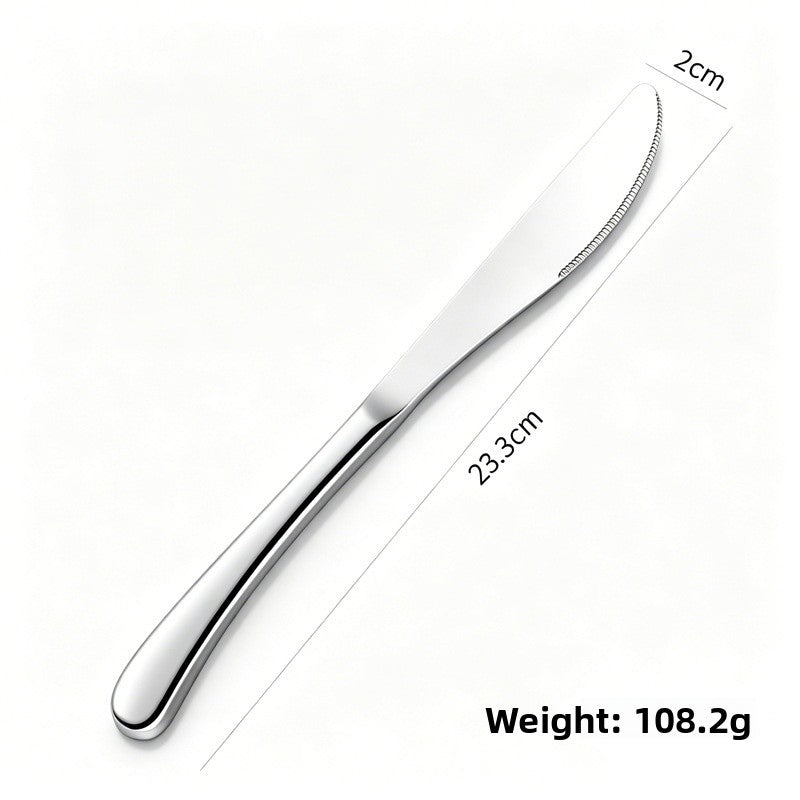 Elegant Solid Color Tableware Set With 304 Stainless Steel Inner Liner For Western Dining