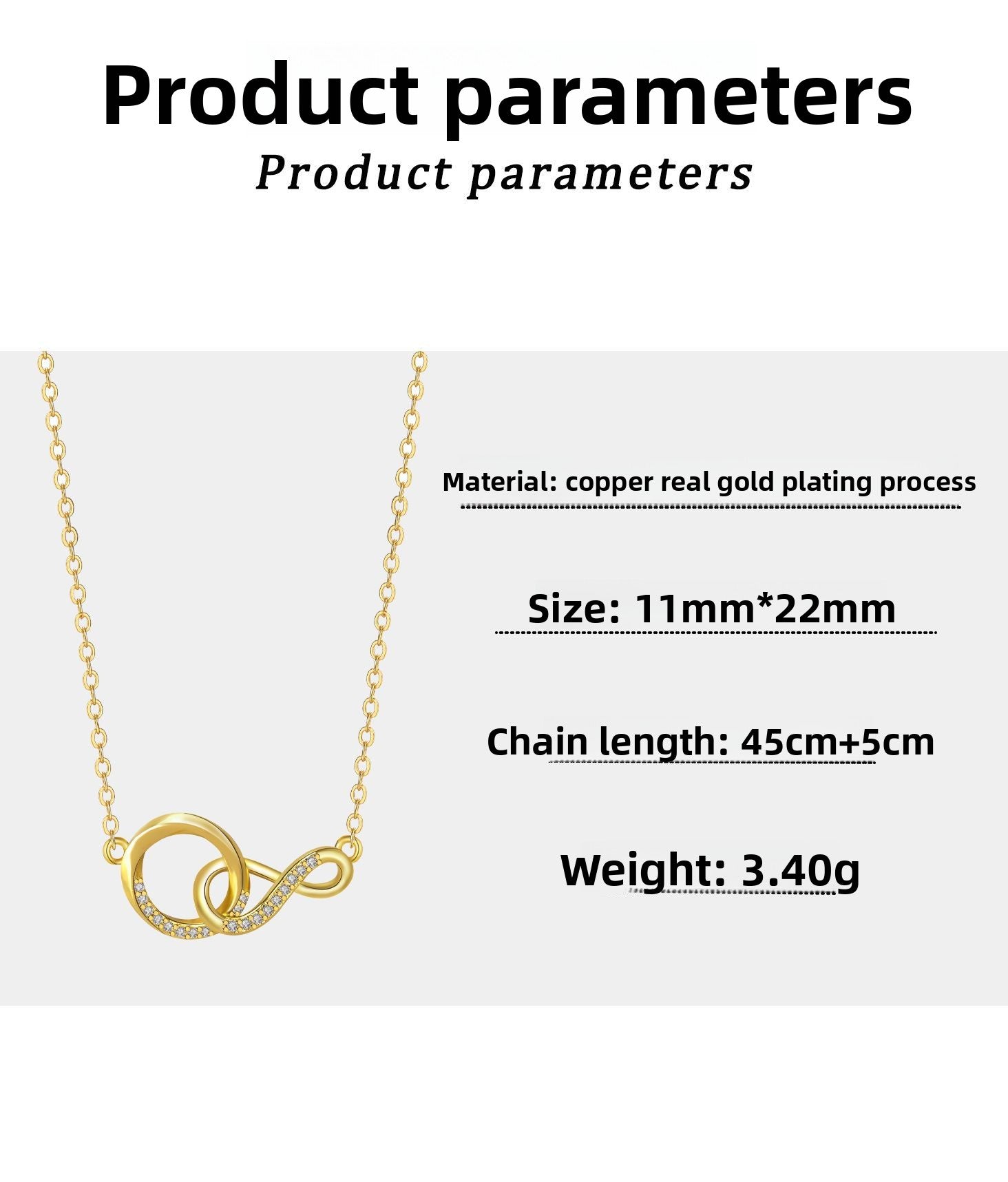 Gold Symbol Necklace For Women Featuring Real Gold Plated Copper Pendant With Cable Chain