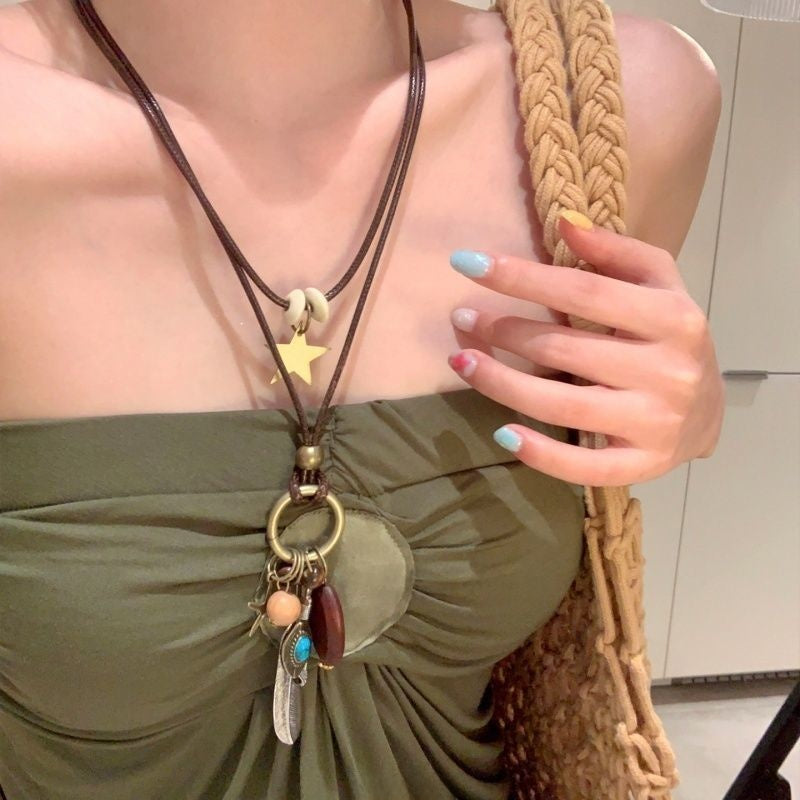 Bohemian Butterfly Necklace For Women Featuring Alloy Pendant, Perfect For Daily Wear
