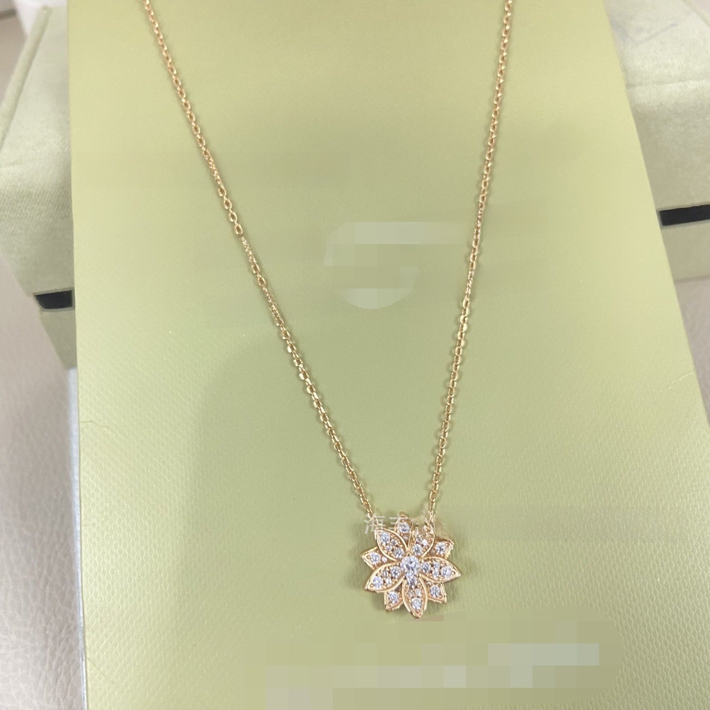 Lotus Necklace For Women In 925 Sterling Silver Featuring Lab-Grown Diamonds Pendant And Chain