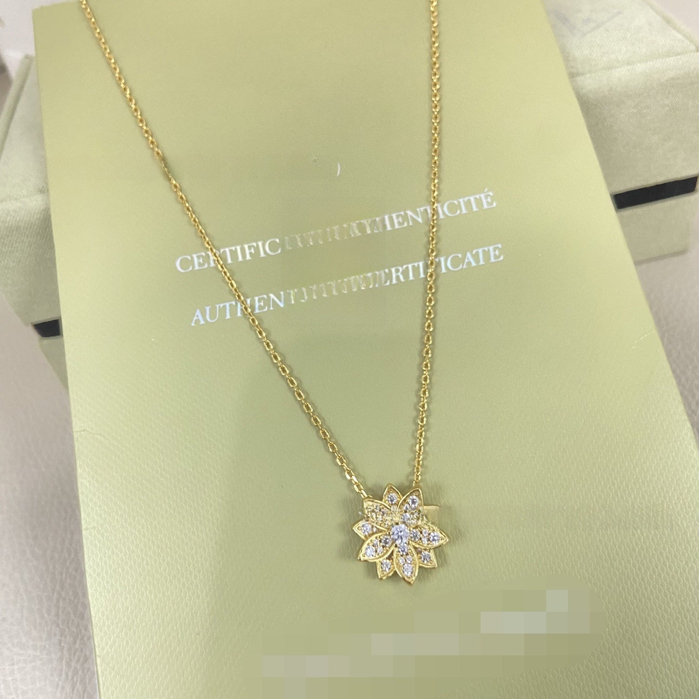 Lotus Necklace For Women In 925 Sterling Silver Featuring Lab-Grown Diamonds Pendant And Chain