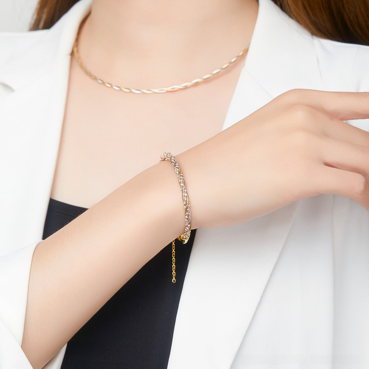 Moon Braid Bracelet For Women Featuring 925 Sterling Silver  Chain