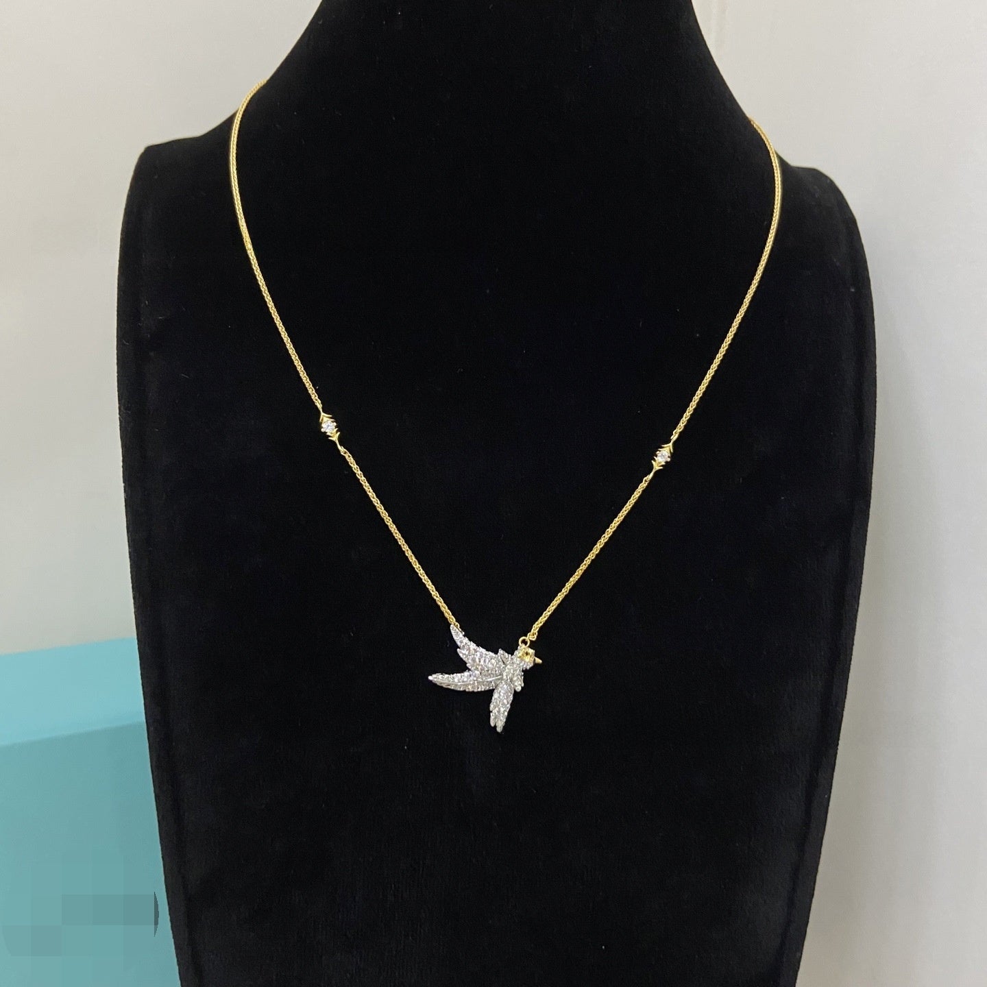 Gold Letter Necklace For Women In V Gold With Diamond Inlay, Perfect For Party Wear