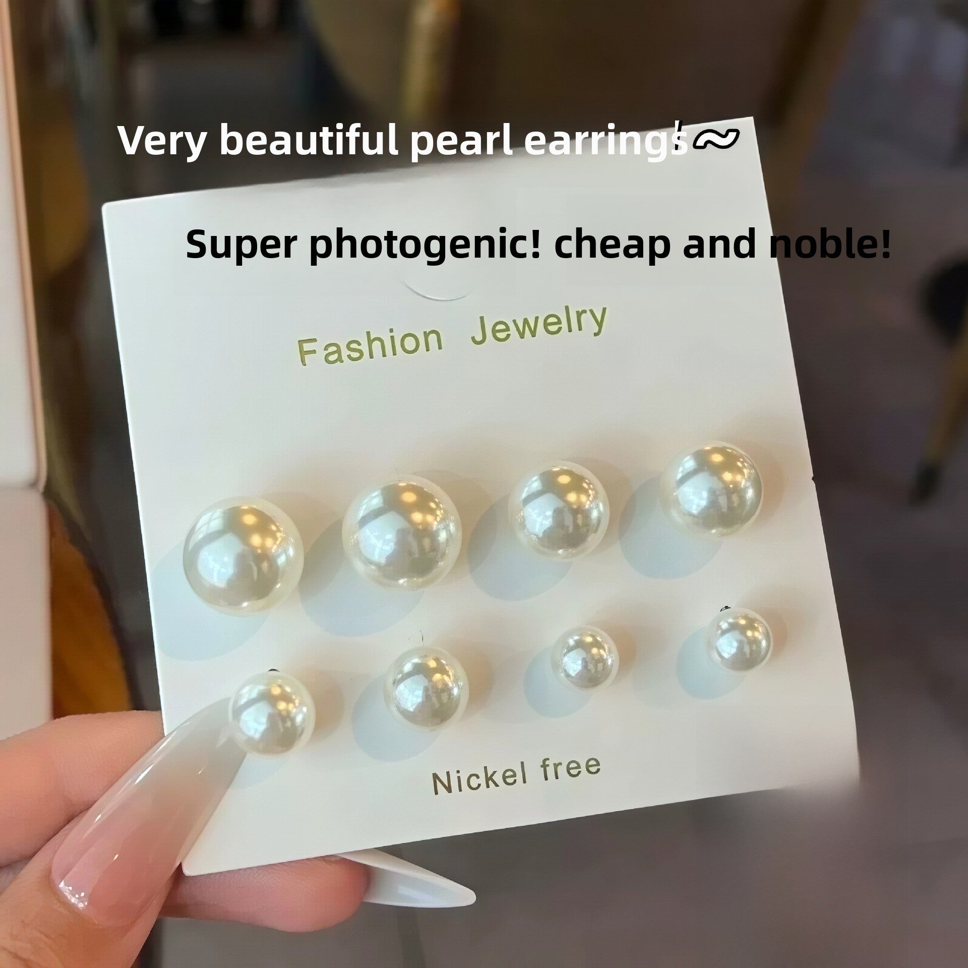 Cute Round White Imitation Pearl Stud Earrings For Women With Electroplated Finish And 925 Sterling Silver Posts