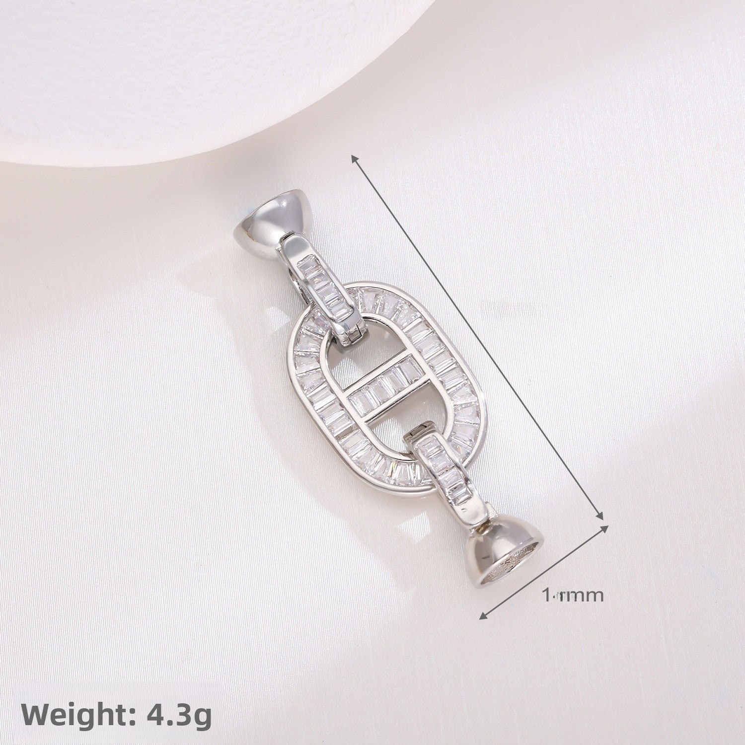 Geometric Copper Connectors Featuring Electroplated 18K Real Gold Plating With Zircon Inlay For Jewelry Accessories