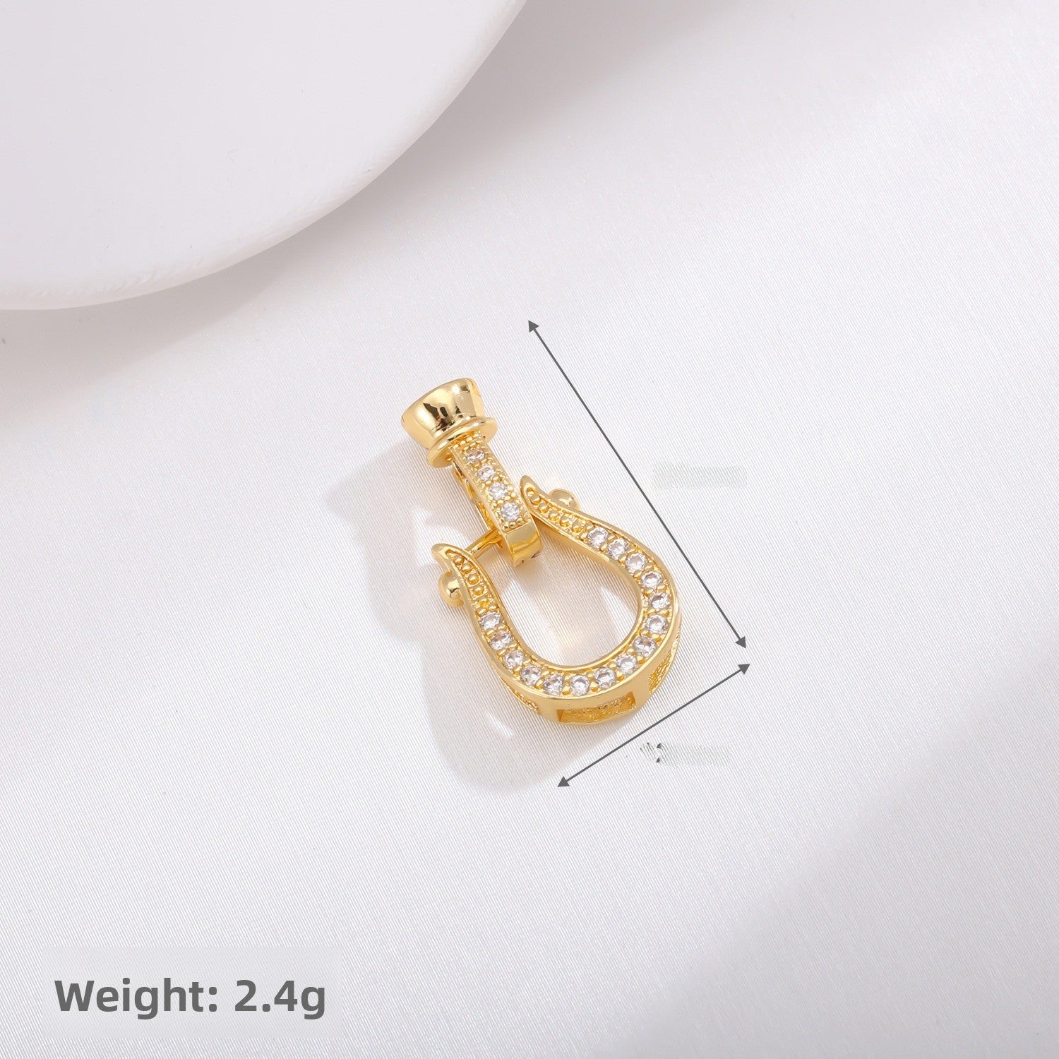 Geometric Copper Connectors With 18K Real Gold Plated Electroplated Finish And Zircon Inlay In Gold Jewelry Accessories