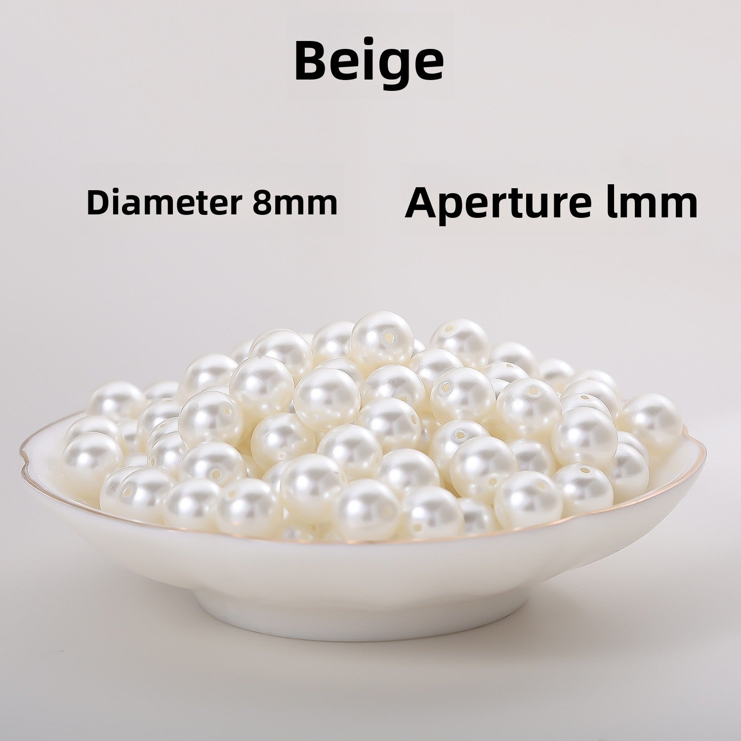 Handmade Smooth Polished Imitation Pearl Beads, Diameter 6 Mm, 10 PCS Package For Jewelry Making